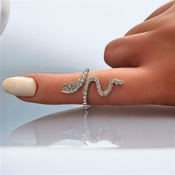 NIB Alloy Women’s Sterling Silver Snake Ring - Size 5 (Adjustable)  ***Item: J15 - Picture 4 of 5